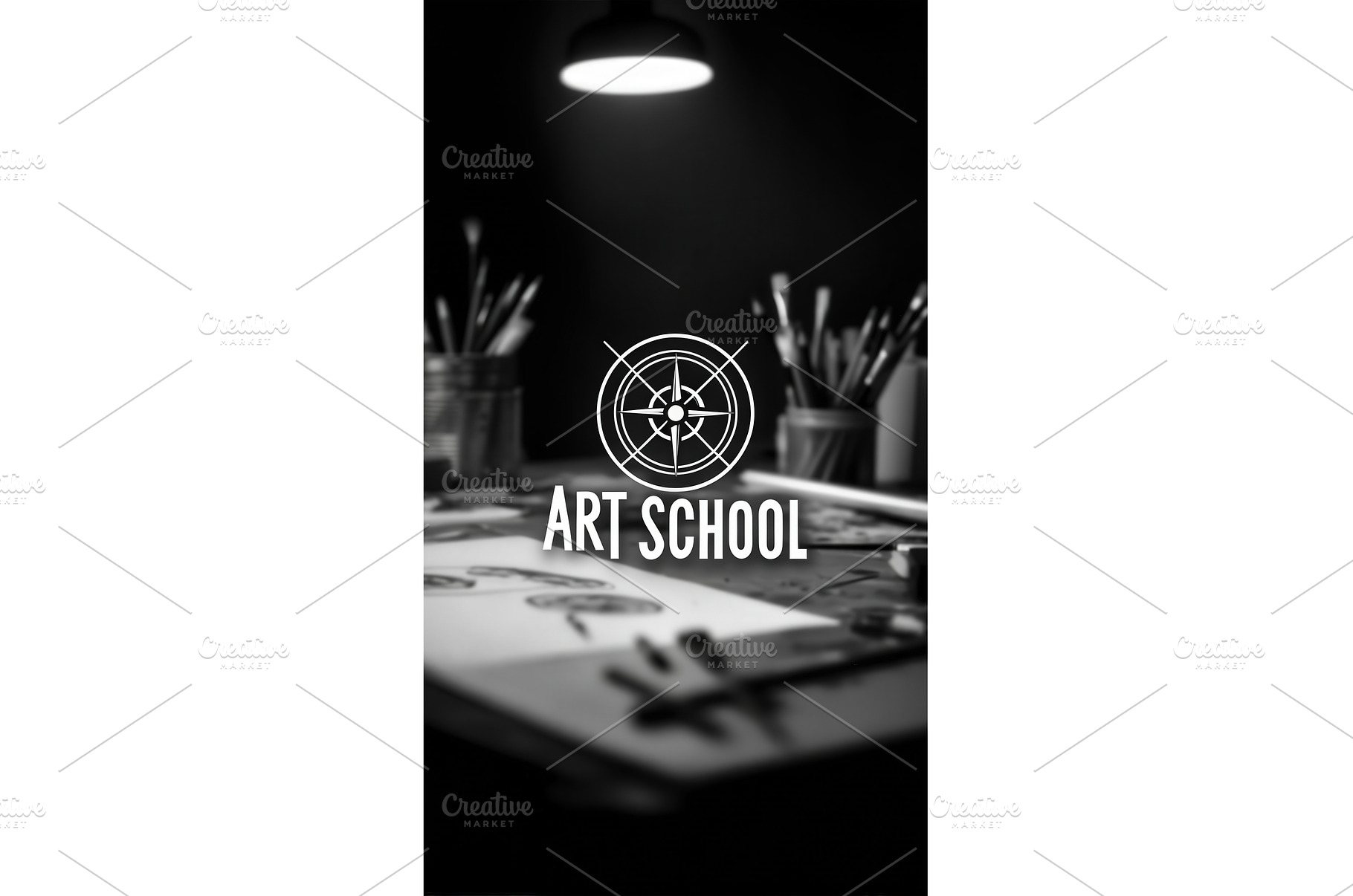Black and white artistic workspace, a School & Education Photo by tilialucida