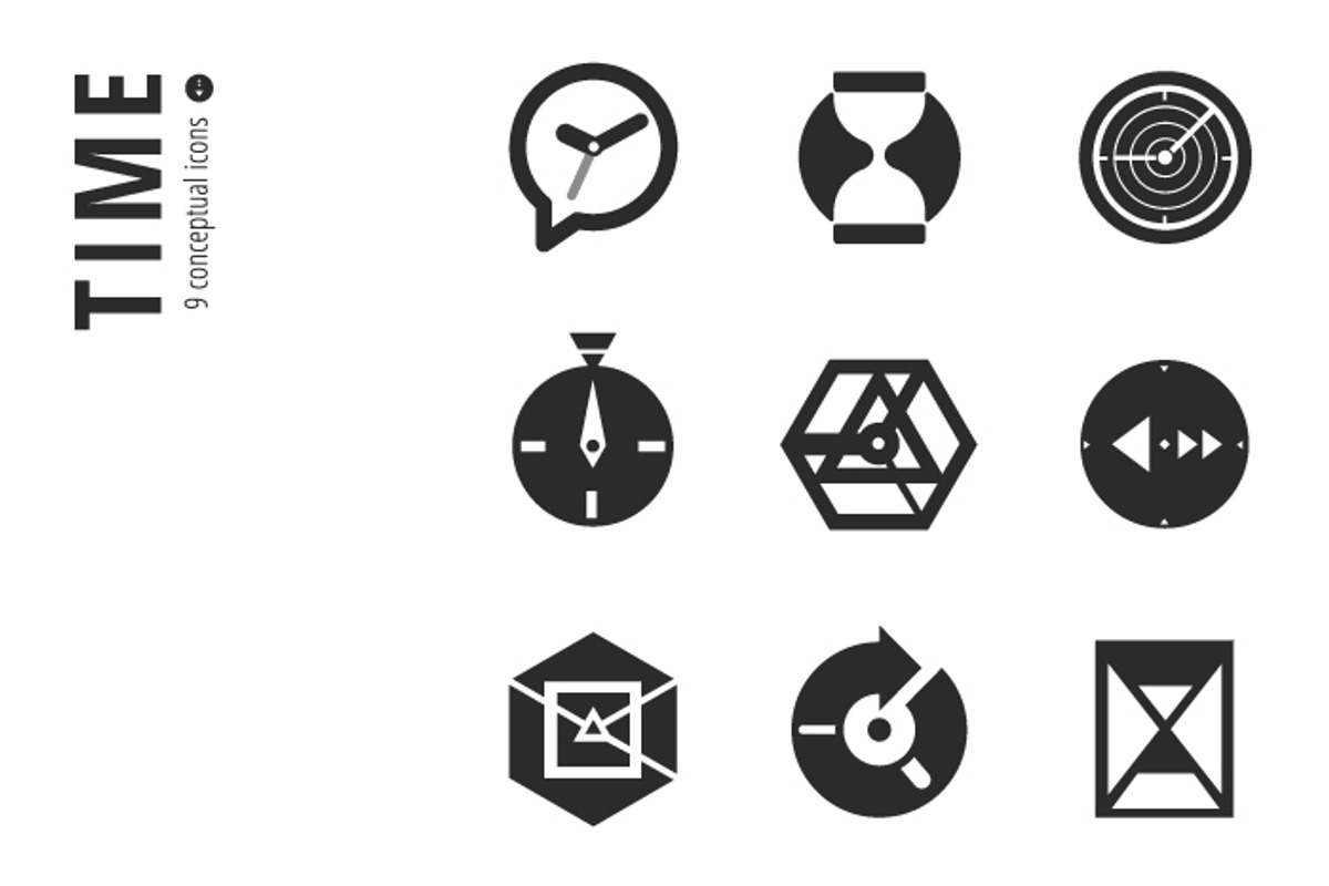 Time Icon Set, a Branding & Logo Template by Youhhou