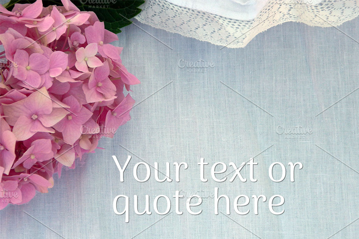 Hydrangea styled stock photography, a Household Mockup by Khryna Designs