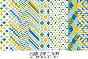 Boys Blue Pattern Paper Pack