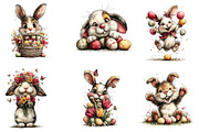Whimsical Easter Bunny Clipart, an Illustration by Dream Creation (Thumbnail 5 of 7)