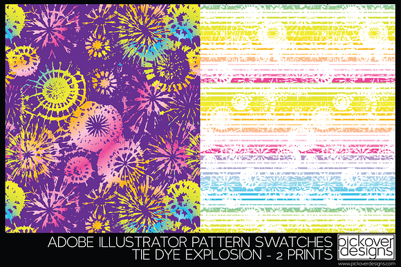 2 Tie Dye Explosion Swatches