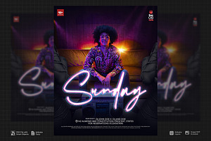 Sunday Night Party PSD Flyer, a Flyer Template by SethDesign Studio