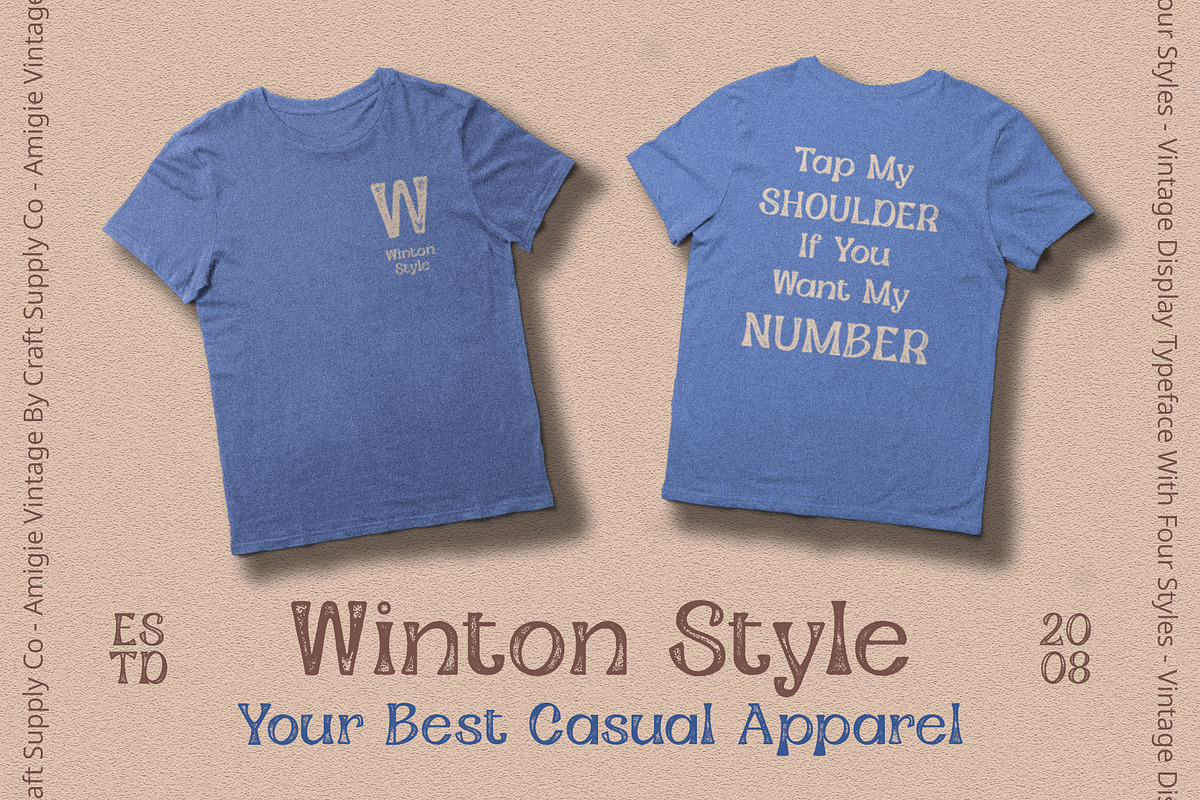 Amigie Vintage, a Sans Serif Font by Craft Supply Co. (Photo 2 of 8)