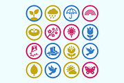 Colorful Circular Vector Icon Set, a Duotone Icon by FlyeredTemplate (Thumbnail 5 of 7)
