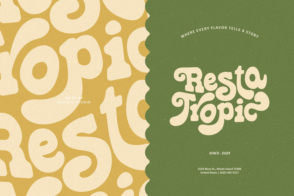 Holiday Mango - Retro Slab Font, a Slab Serif Font by HansCo Studio (Photo 7 of 11)