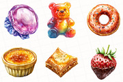 Sweet Treats Watercolor Clipart, an Illustration by OK Design (Thumbnail 4 of 5)