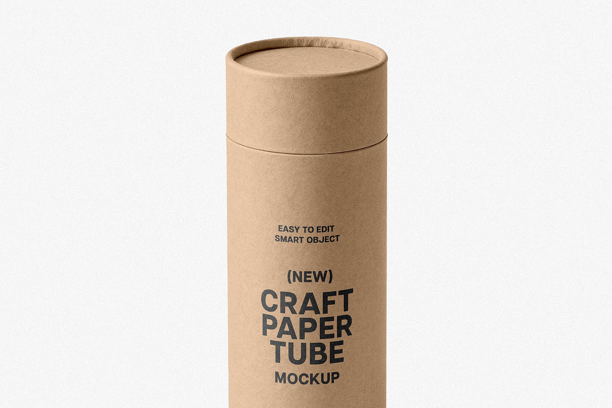 Isolated Craft Paper Tube Mockup, a Product Mockup by Design Squad (Photo 3 of 4)