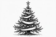 Festive Christmas Tree Silhouette Bu, an Illustration by Artivon (Thumbnail 4 of 21)