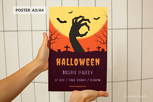 Halloween Poster Party Template