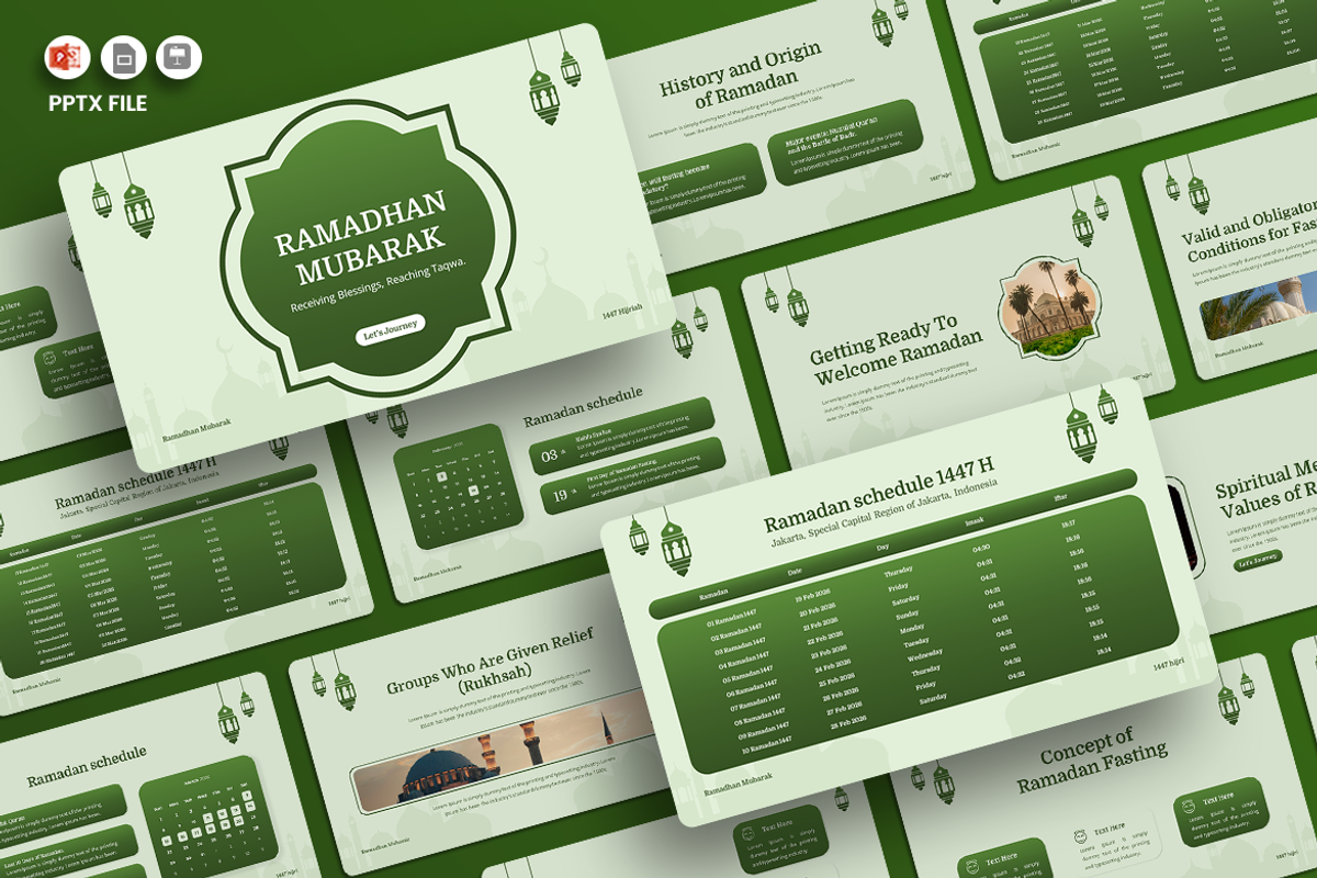 Ramadhan Mubarak PowerPoint Template, a Presentation Template by QR Design Studio (Photo 1 of 3)