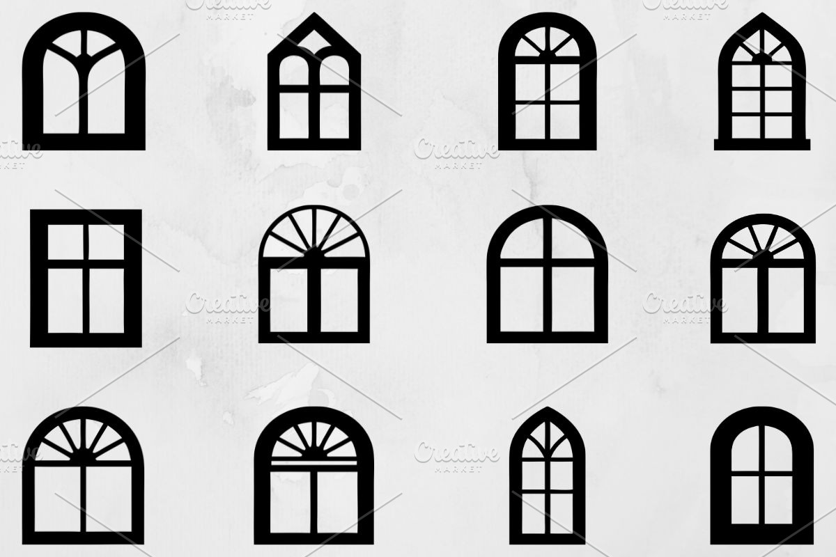 Window Silhouette SVG, a Decorative Illustration by newminddesign (Photo 1 of 3)