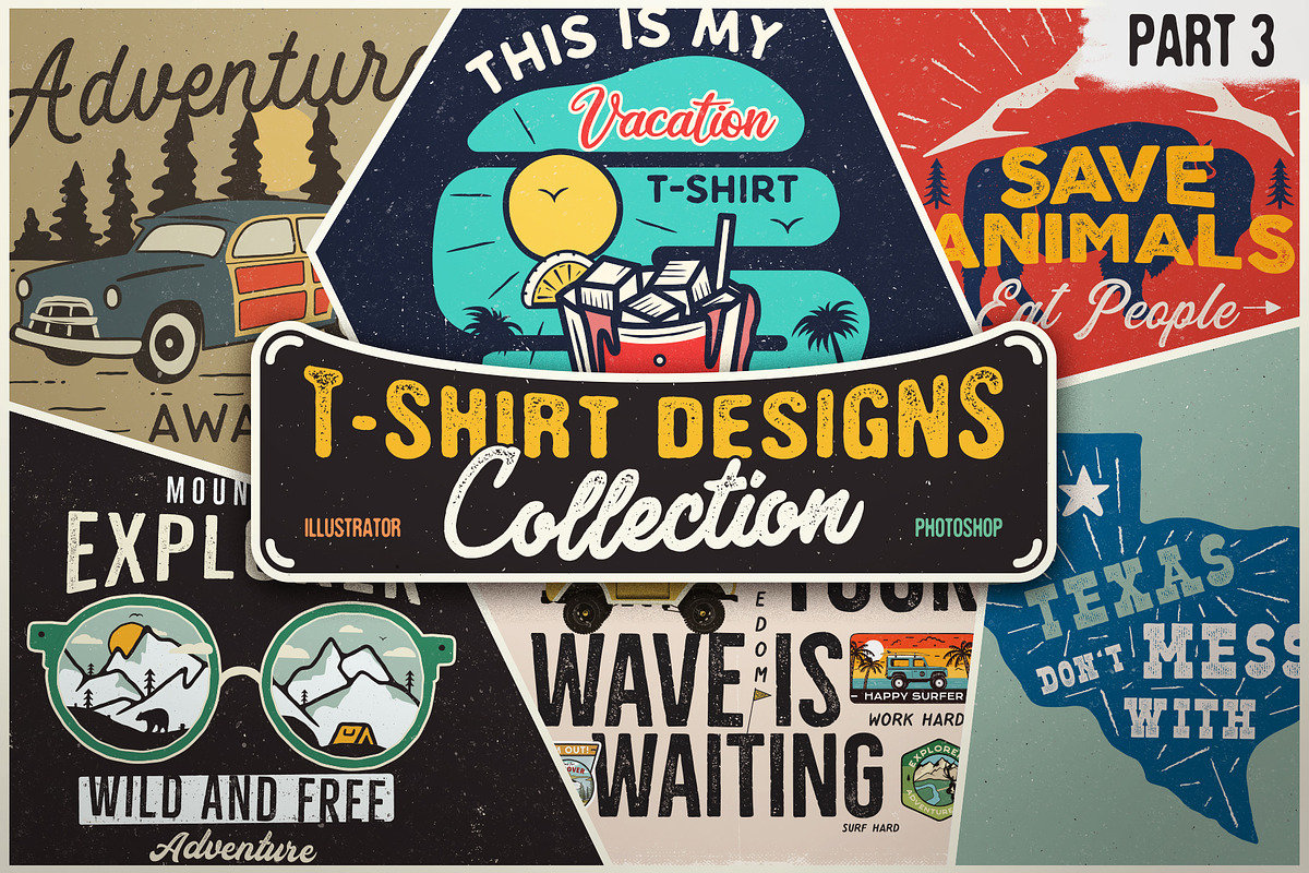 T-Shirt Design Vector Bundle! 7 Sets, an Illustration by JeksonGraphics (Photo 7 of 16)