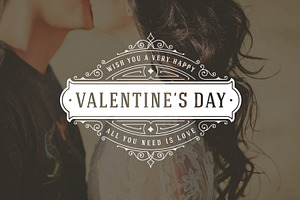 Valentine's Day Logo Badges & Labels