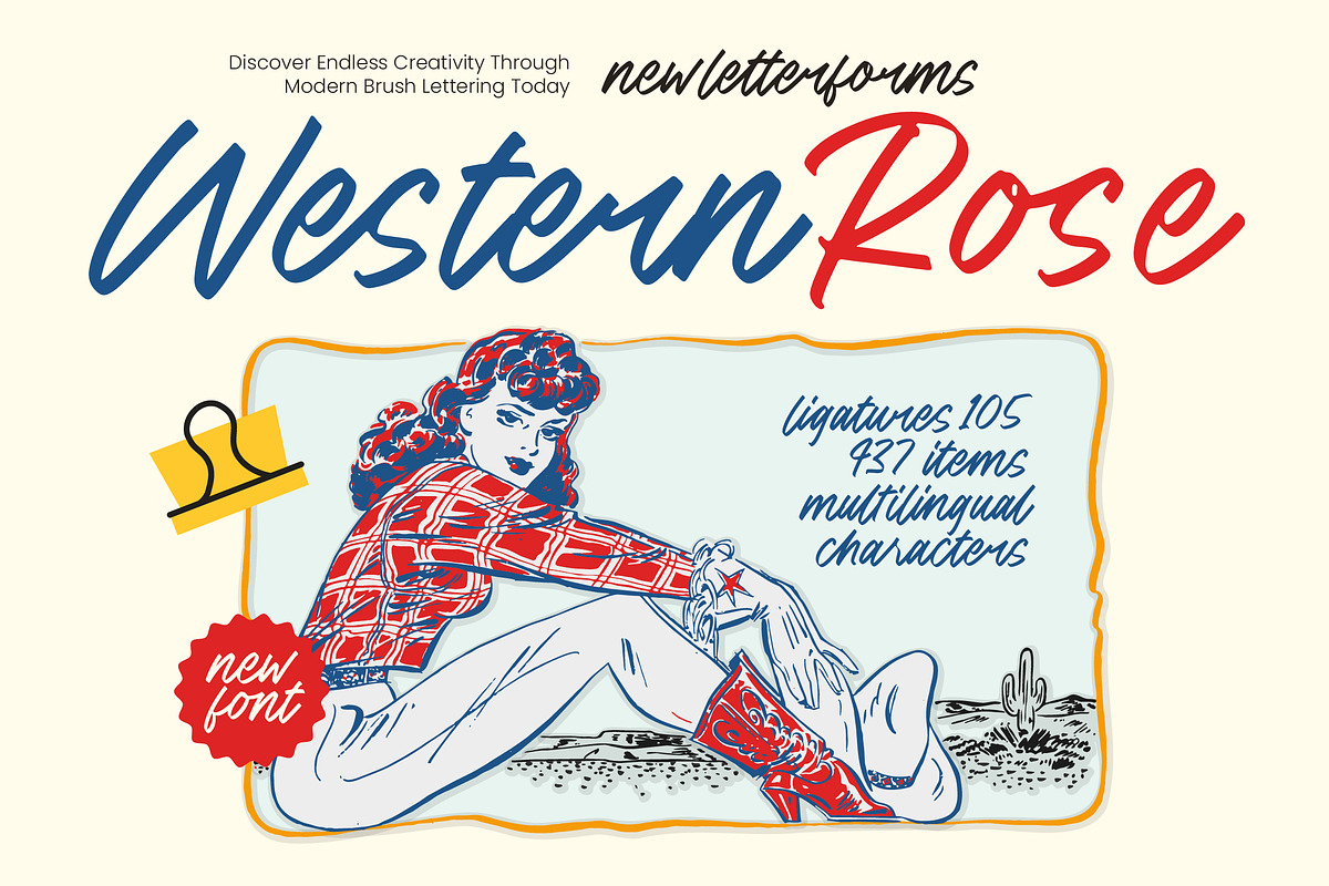 Western Rose Modern Brush, a Script Font by stylishtype.co (Photo 1 of 10)