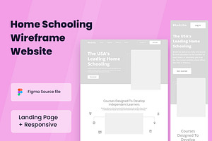 Homeschooling Wireframe Website