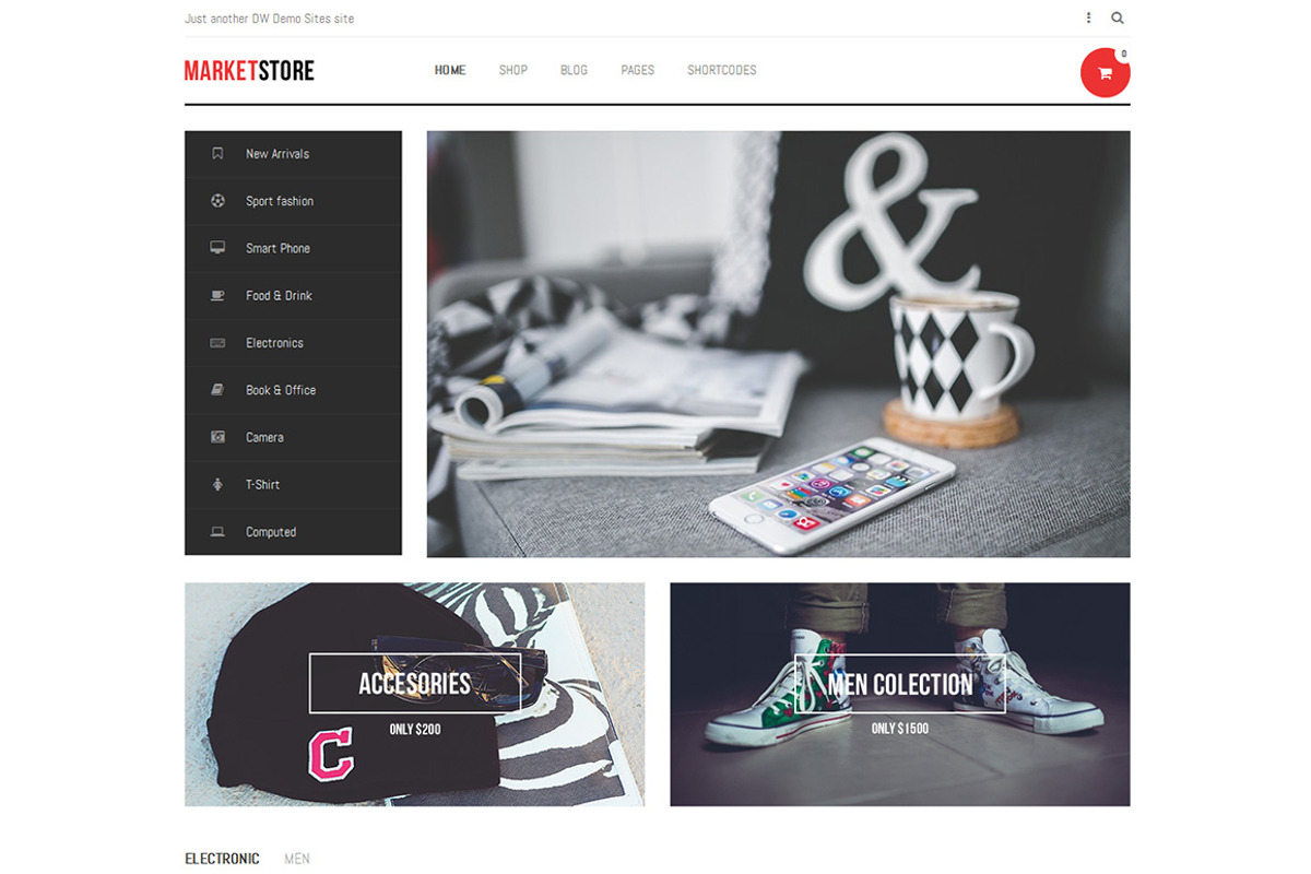 DW MarketStore - WP eCommerce Theme, a WordPress Template by DesignWall (Photo 1 of 6)