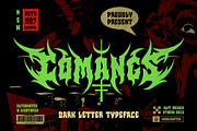 Comangs Typeface, a Blackletter Font by alit design (Thumbnail 1 of 20)