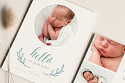 Baby Birth Announcement Template, a Card Template by By Stephanie Design (Thumbnail 4 of 4)