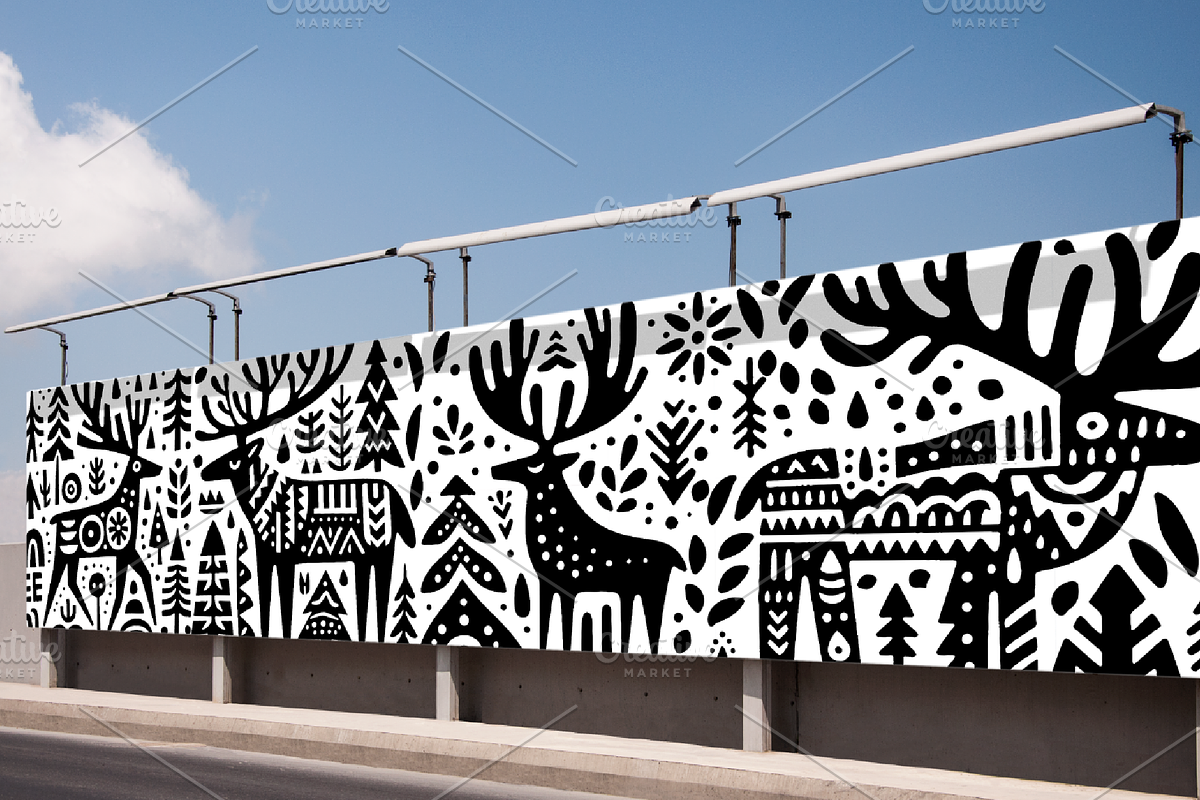 Vintage Animals and Fish Folk Art, an Illustration by devastd (Photo 2 of 30)