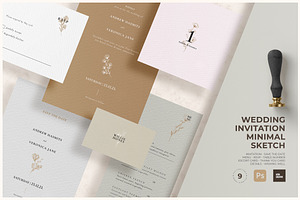 Wedding Invitation Minimal Sketch, an Invitation Template by Azka Creative
