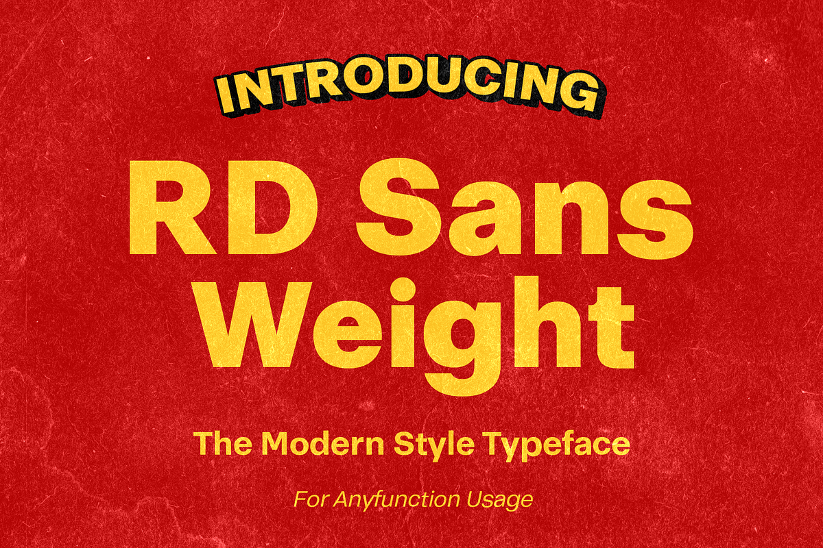 RDS Weight - Modern Type, a Sans Serif Font by M-Sarif (Photo 1 of 10)