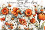 Whimsical Spring Flower Clipart, an Illustration by designcity5 (Thumbnail 1 of 5)