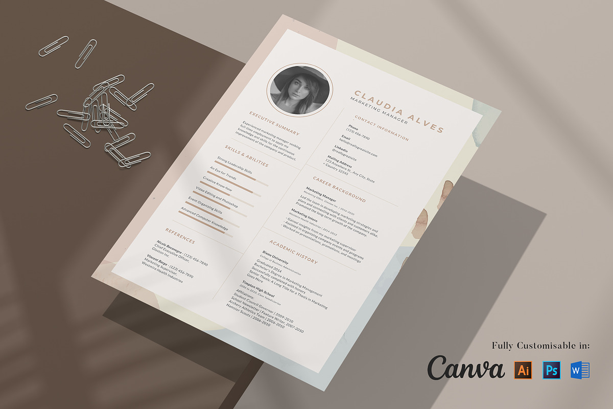 Modern Resume Template CV, a Resume Template by Theme Weavers (Photo 2 of 5)