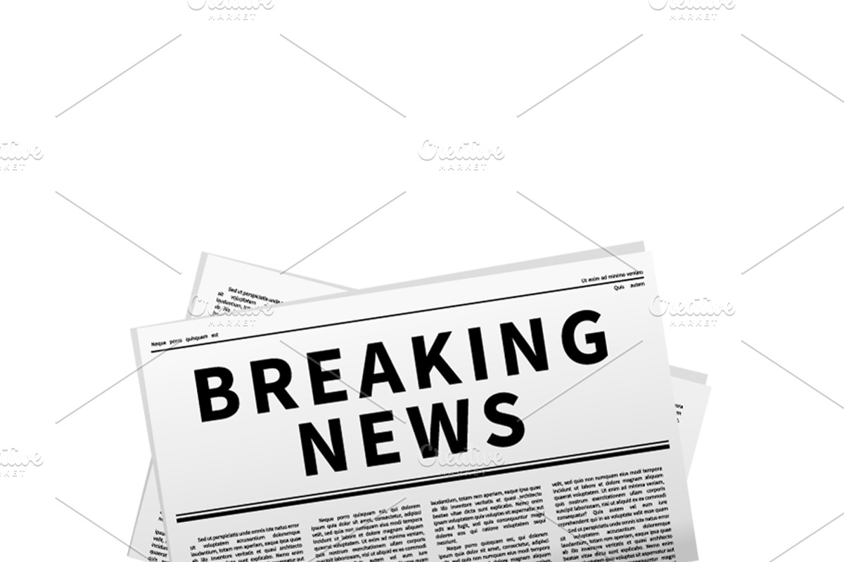 Breaking news folded newspaper, an Object Graphic by BestPics