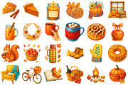 Cozy Fall Vibes Clipart Bundle Png, an Illustration by Daily.Designs (Thumbnail 3 of 3)
