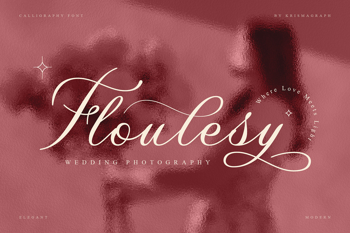 Quentine – Elegant Calligraphy Font, a Script Font by Krismagraph (Photo 5 of 10)
