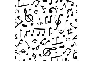 Music notes seamless. Musical note, a Texture Graphic by YummyBuum