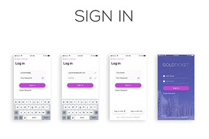 Gold Ticket UI Kit