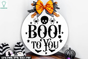Halloween Round Sign SVG Bundle, a Graphic by Designer302 (Thumbnail 4 of 17)