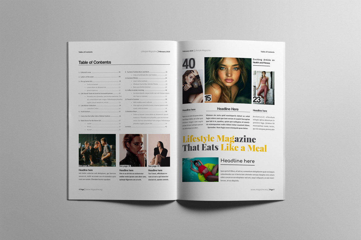 The Best Magazine Layout Design, a Magazine Template by Swayang (Photo 3 of 22)