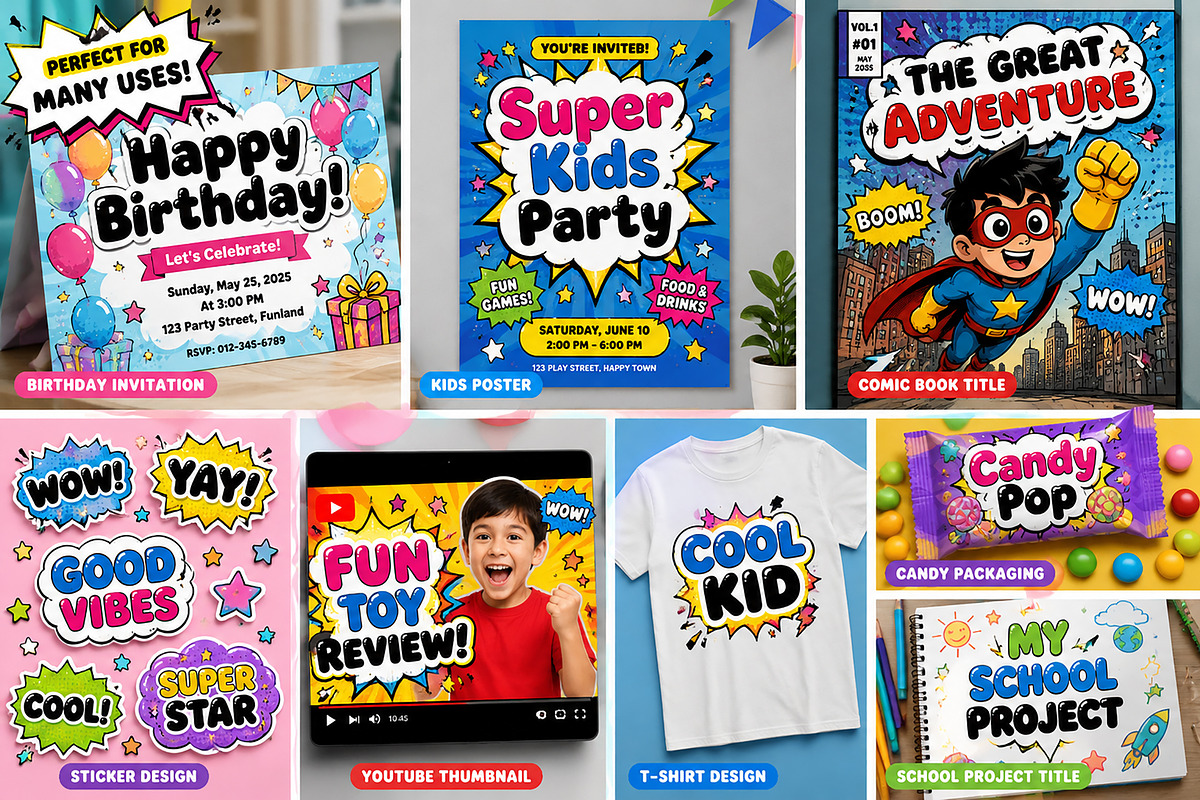 Comic Pop, a Slab Serif Font by Wow Magic (Photo 6 of 7)