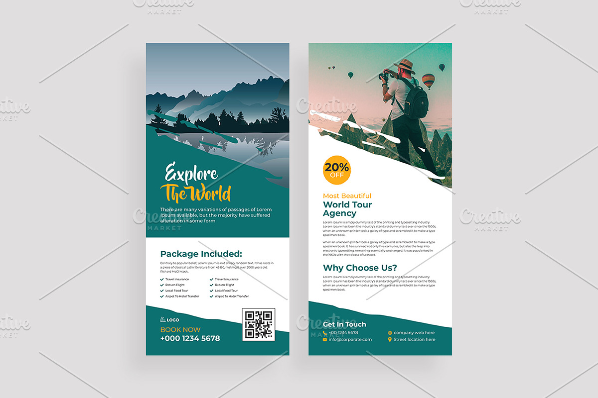 Travel Rack Card or Dl Flyer, a Flyer Template by Shahjahangdb1