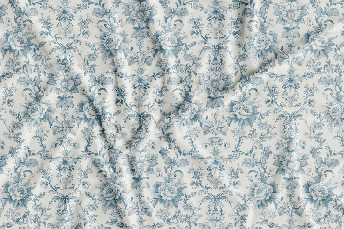 Floral Toile Print Design Patterns, a Pattern Graphic by Olya Creative (Photo 23 of 29)