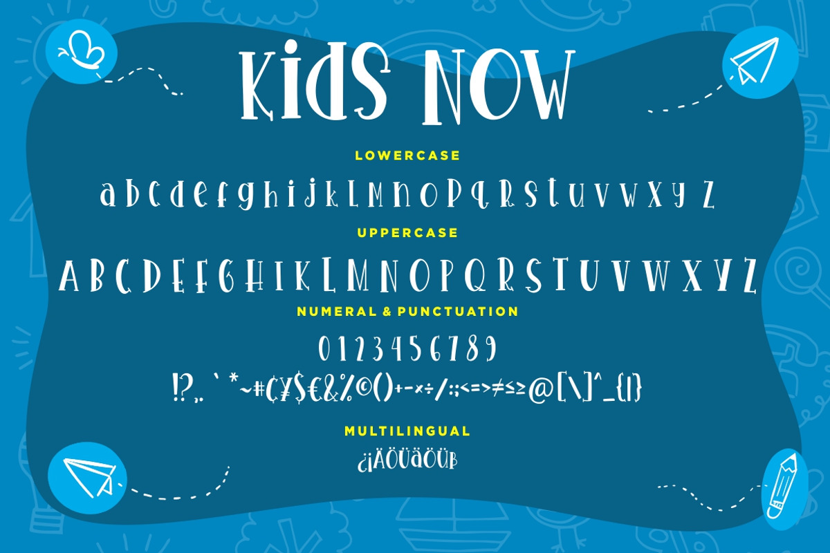 Kids Now Fun Business Font preview 6