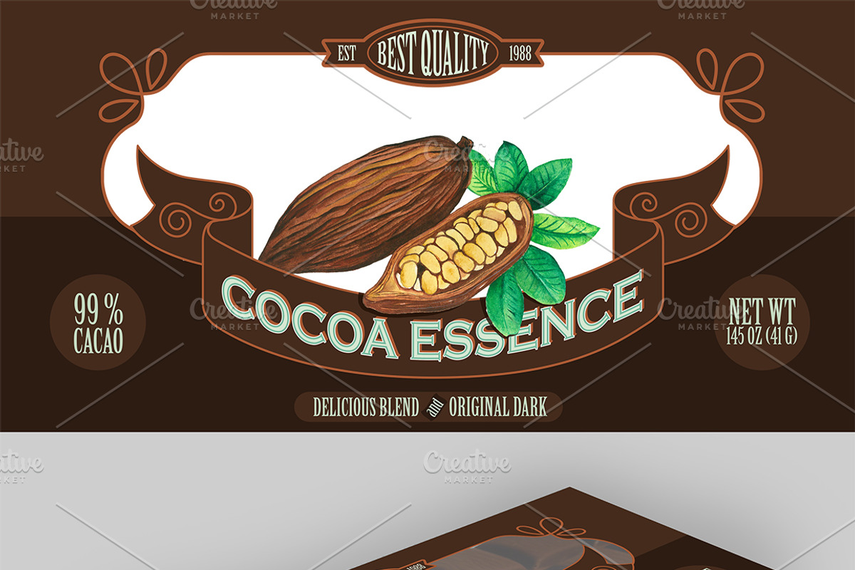 Cocoa Bean & Fruit Watercolor, a Food Illustration by andypray (Photo 5 of 5)