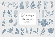 Vintage Floral Silhouettes, a Decorative Illustration by Century Library (Thumbnail 3 of 6)