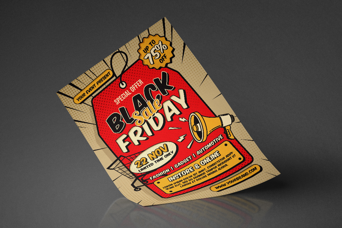 Black Friday Flyer Comic, a Flyer Template by monogrph (Photo 4 of 4)