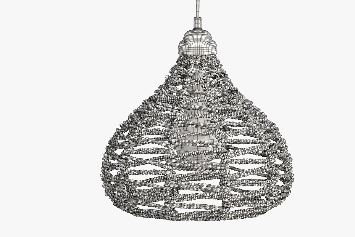Joybird Nezz (Natural) Ceiling Lamp, a Light 3D Model by 3dmitruk (Photo 12 of 13)