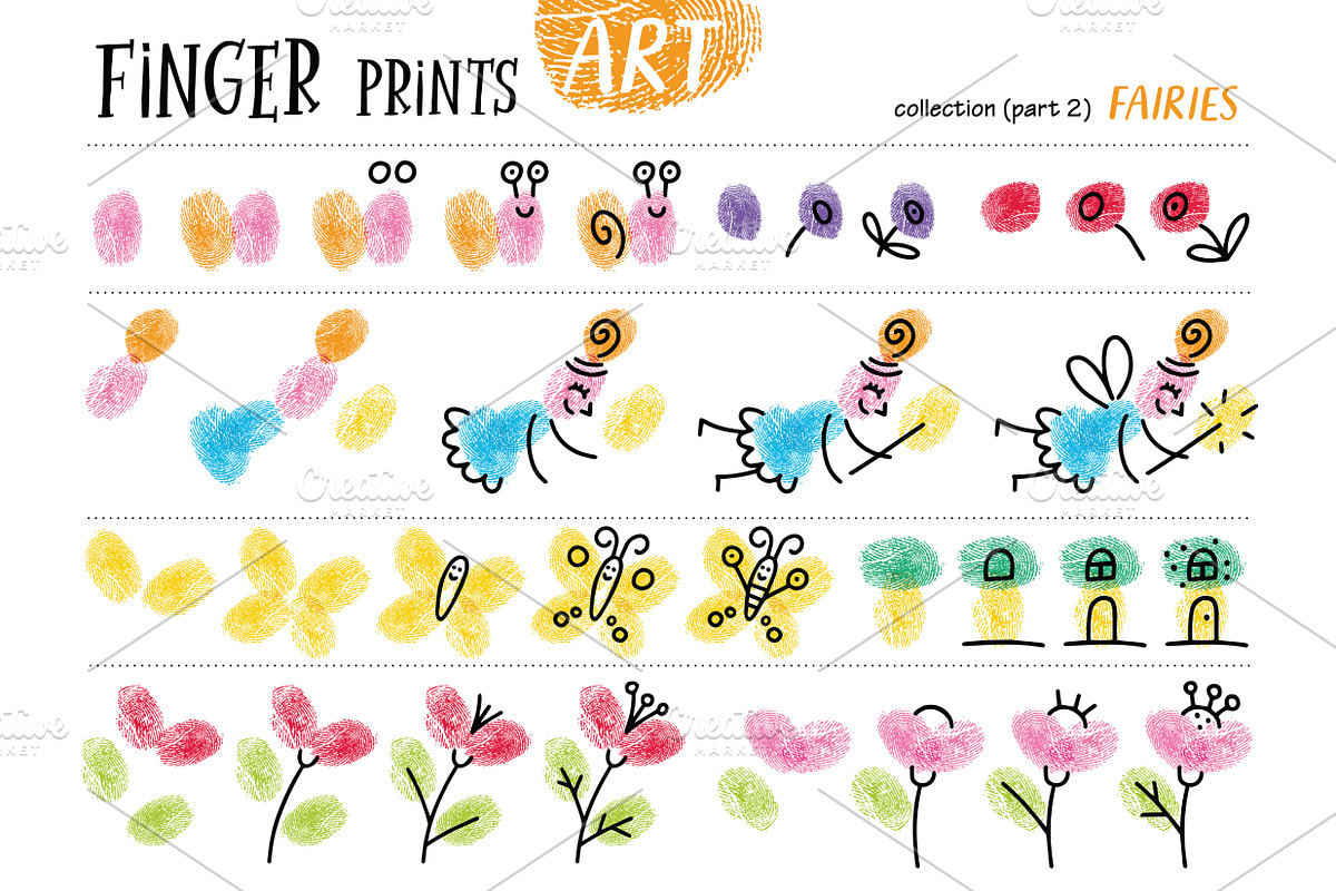 Finger prints ART (part 4), an Education Illustration by Alena Razumova (Photo 3 of 13)