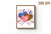 USA Hearts Design with Fireworks PNG, an Illustration by Libby Wishes (Thumbnail 2 of 6)