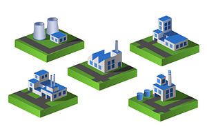 Set of industrial icons, a Transportation Illustration by AlexZeL