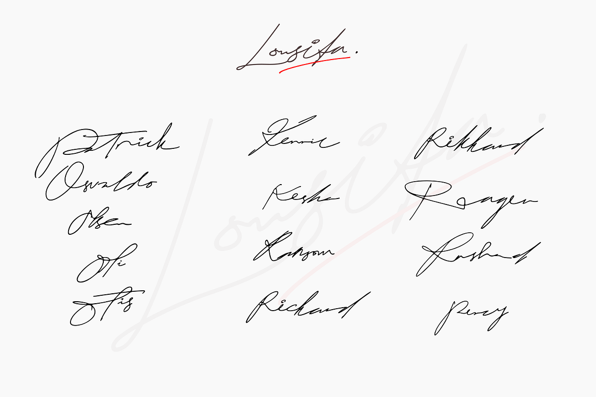Lousita | Signature Script, a Script Font by Mozyen Studio (Photo 10 of 12)