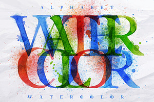 Alphabet Watercolor