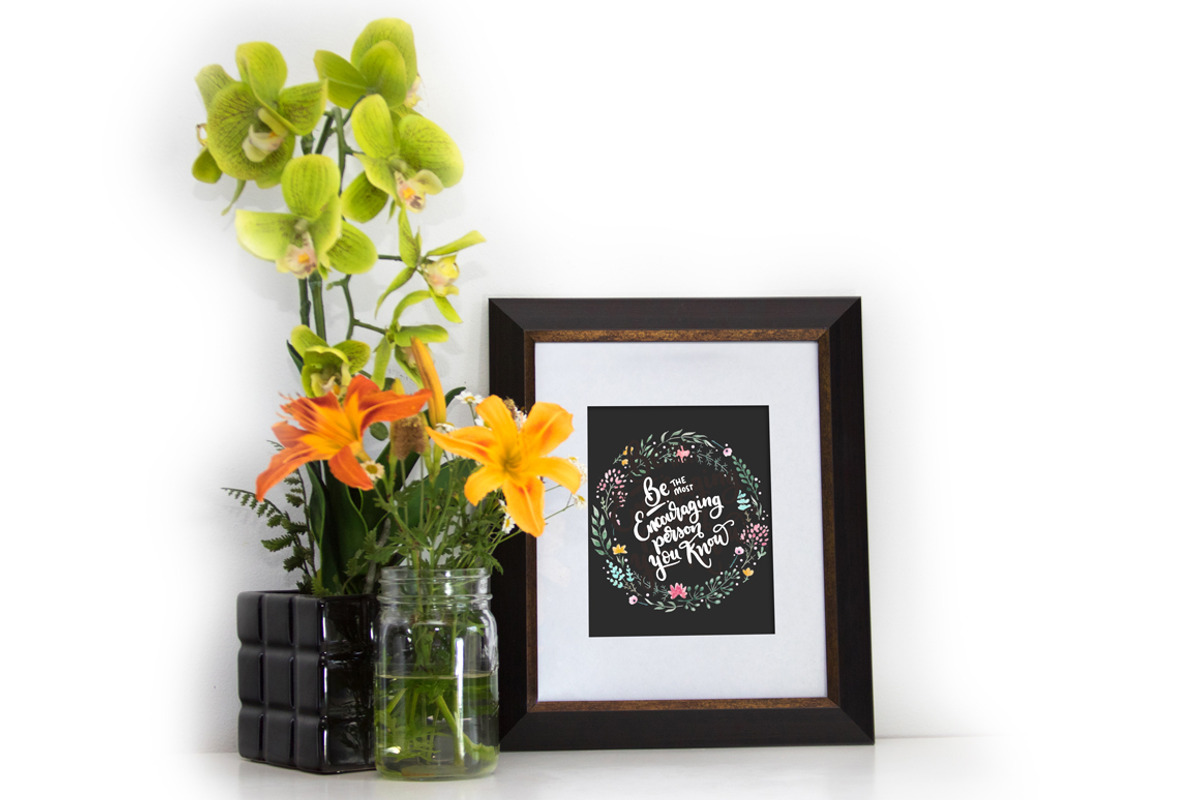 Brown & Gold Frame Mockup, a Print Template by ByGiftyJane (Photo 4 of 4)