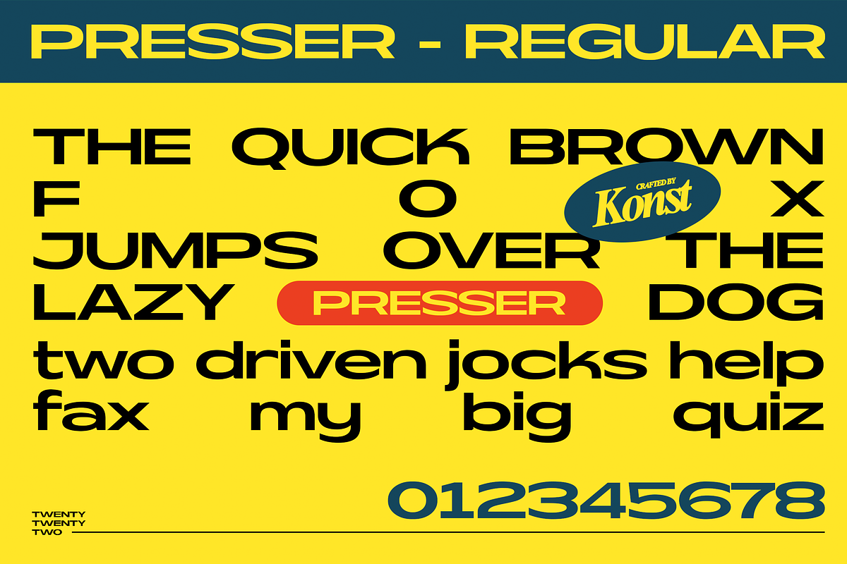 PRESSER - Extended Sans Serif Fonts, a Sans Serif Font by Konstantine Studio (Photo 11 of 13)